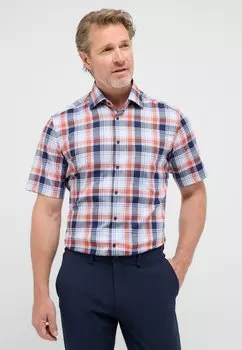 Рубашка KARIERTES TWILL-KURZARM MODERN FIT Eterna, оранжевый
