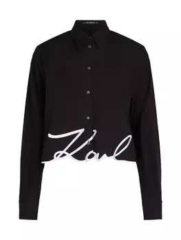 Рубашка Karl Lagerfeld Blouse, черный