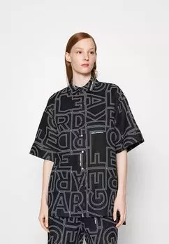 Рубашка KARL LAGERFELD, черно-белый
