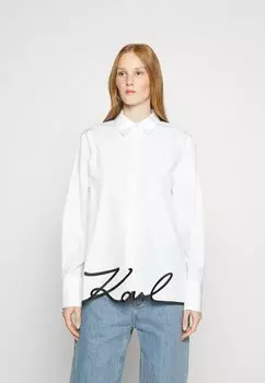 Рубашка KARL LAGERFELD HEM SIGNATURE, белый