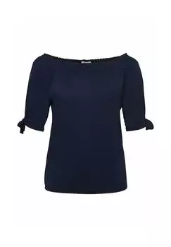 Рубашка Кармен с дымчатой вставкой sheego, цвет Marine