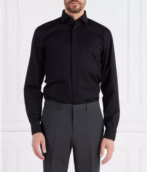 Рубашка каттев Slim fit Hugo, черный