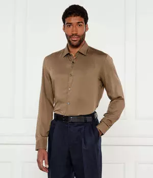 Рубашка Кенно Slim fit Hugo, коричневый