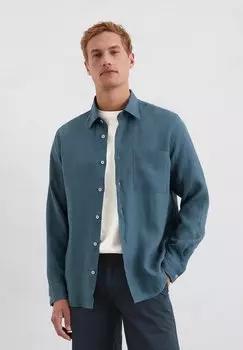 Рубашка KENT COLLAR, LONG SLEEVES, ONE RECTANGULAR CHEST POCKET, STYLE Marc O'Polo, синий