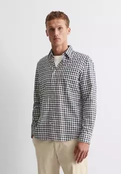 Рубашка KENT COLLAR LONG SLEEVES ONE RECTANGULAR CHEST POCKET ROUND HEM Marc O'Polo, темно-синий