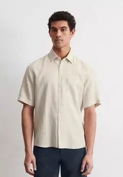 Рубашка KENT COLLAR SHORT SLEEVES ONE RECTANGULAR CHEST POCKET STYLE Marc O'Polo, бежевый