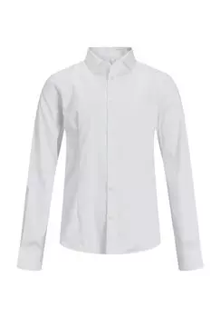 Рубашка, Кент, рукав 1/1, для мальчика Jack & Jones, белый
