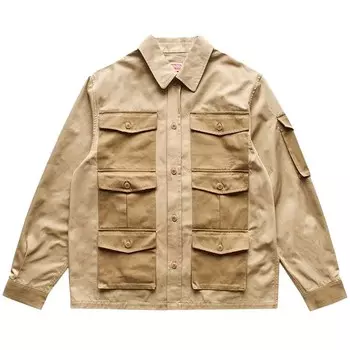 Рубашка Kenzo Cargo Shirt Beige, желто-коричневый