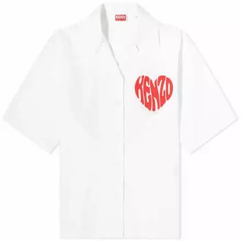 Рубашка Kenzo Heart Logo Hawaiian, белый