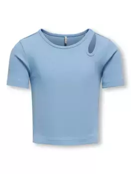 Рубашка KIDS ONLY с короткими рукавами "KOGNESSA S/S CUT OUT TOP BOX JRS NOOS", синий