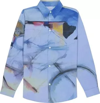 Рубашка KidSuper Long-Sleeve Shirt 'Blue', синий