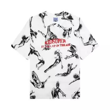 Рубашка KidSuper Trapeze Women All Over Print Shirt 'White', белый