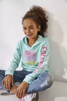 Рубашка KIDSWORLD с капюшоном из интерлока, мятный