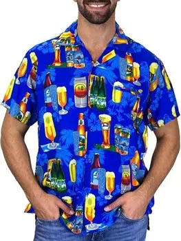 Рубашка King Kameha Beerbottle, синий