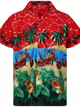 Рубашка King Kameha Bike, красный