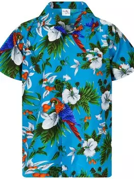 Рубашка King Kameha Cherryparrot, бирюзовый
