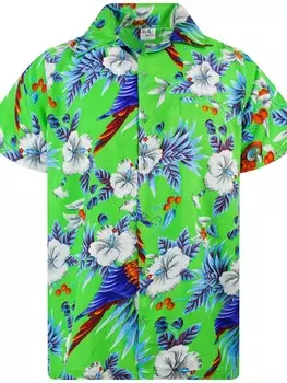 Рубашка King Kameha Cherryparrot, лаймовый
