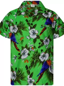 Рубашка King Kameha Cherryparrot, зеленый
