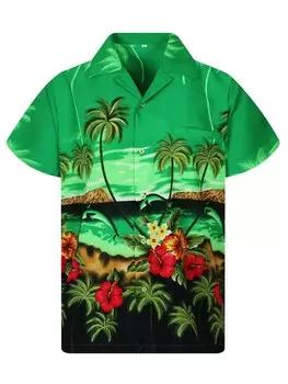 Рубашка King Kameha Dolphin, зеленый