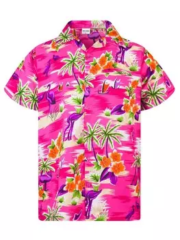 Рубашка King Kameha Flamingos, розовый