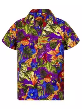Рубашка King Kameha Jungle, фиолетовый