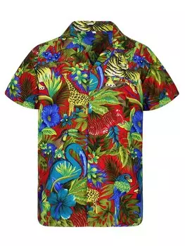 Рубашка King Kameha Jungle, красный