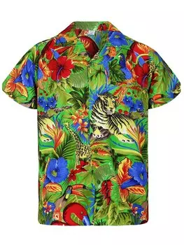 Рубашка King Kameha Jungle, зеленый