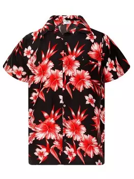 Рубашка King Kameha Mono Flowers, красный