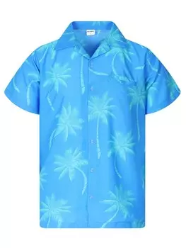 Рубашка King Kameha Palmshadow, бирюзовый