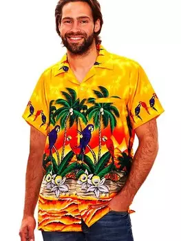Рубашка King Kameha Parrot, желтый