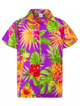 Рубашка King Kameha Pineapple, фиолетовый