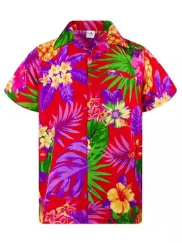 Рубашка King Kameha Pineapple, красный