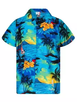 Рубашка King Kameha Surf, бирюзовый