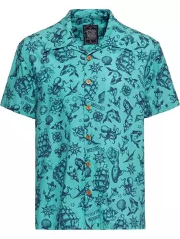 Рубашка King Kerosin, бирюзовый