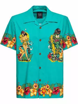 Рубашка King Kerosin, бирюзовый