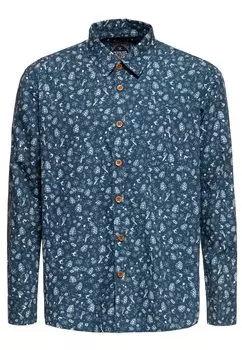 Рубашка King Kerosin King Kerosin Langarm Sailor Tattoos, темно синий