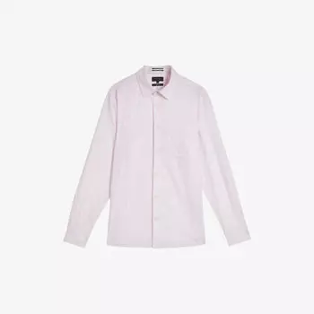 Рубашка Kingwel с длинными рукавами из льна и хлопка Ted Baker, розовый