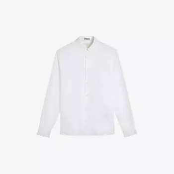 Рубашка Kingwel с длинными рукавами из льна и хлопка Ted Baker, белый