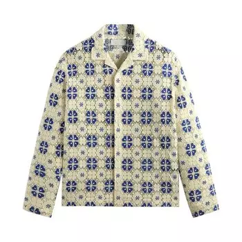 Рубашка Kith Adonis Camp Collar Shirt, кремовый