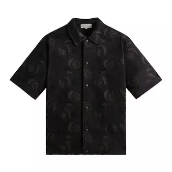 Рубашка Kith Chain-Stitched Woodpoint Shirt, черный