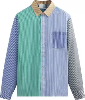 Рубашка Kith Striped Berkeley Button Down Shirt 'Prestige', разноцветный