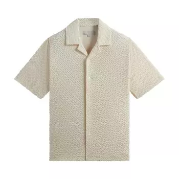 Рубашка Kith Wavy Monogram Towel Terry Thompson Shirt, кремовый