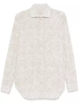 Рубашка Kiton с принтом пейсли, нейтральный
