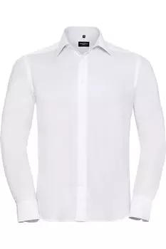 Рубашка классическая Russell Collection Ultimate с длинными рукавами, белый