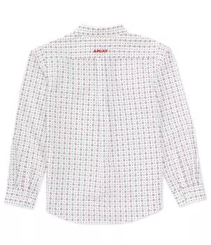 Рубашка классического кроя Ariat Big Boys 8-20 с длинным рукавом Kade, белый