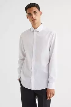 Рубашка классического кроя COOLMAX H&M, белый