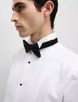 Рубашка классического кроя из хлопка класса люкс с двойными манжетами Marks & Spencer SARTORIAL, белый