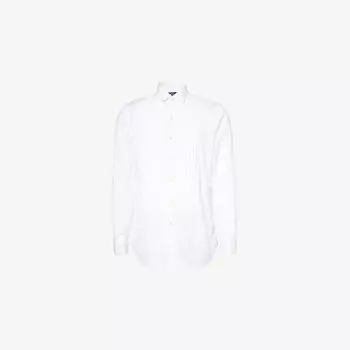 Рубашка классического кроя из хлопка со складками Polo Ralph Lauren, белый
