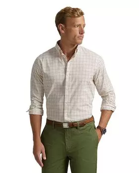 Рубашка классического кроя из поплина Tattersall Polo Ralph Lauren, мультиколор