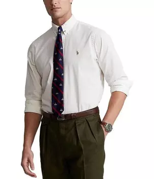 Рубашка классического кроя из шамбре с длинными рукавами Polo Ralph Lauren, белый